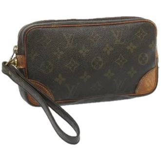 Louis Vuitton Pre-owned Tela clutches - - Pre-owned - Donna - Marrone - ONE SIZE