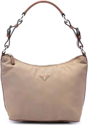 Prada Pre-owned Vintage Schoudertas - Dames - Vintage Schoudertas - Bruin - ONE Size - Leer - Vintage