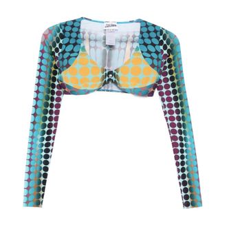 Jean Paul Gaultier Tops, Dames, Veelkleurig, M, Re-Edition Cropped U-Neck Top