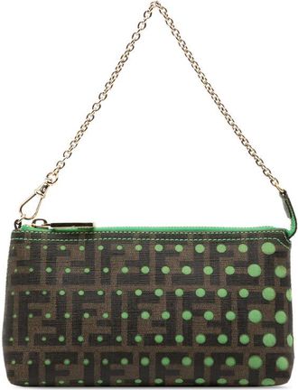 Fendi Pre-owned Fendi Zucca Spalmati Dots Chain Pochette 8TUU5F39UVQWHEB1