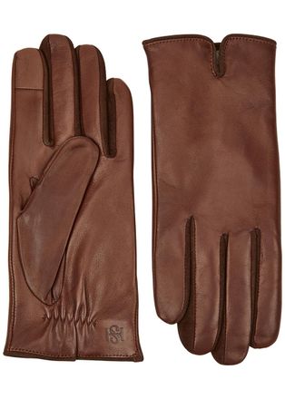 Handsome Stockholm Essentials Leather Gloves - Camel - XL