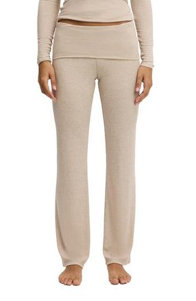 Cotton On Womens Airy Soft Roll Waist Pant in Sesame Marle at Nordstrom, Size X-Large