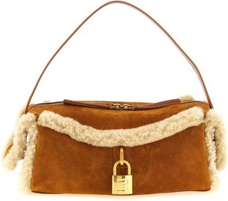 Balmain Brown Pulse Small Shoulder Bag