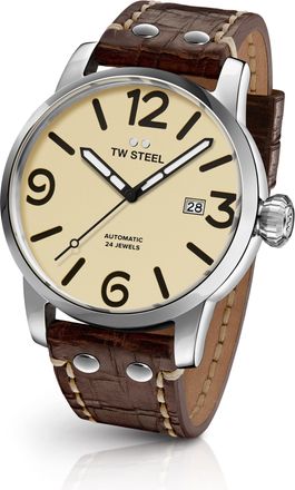 TW Steel Mens Maverick 48mm Brown Automatic Watch