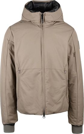 Bomboogie Padded Grey Coat with High Collar and Ribbed Cuffs
