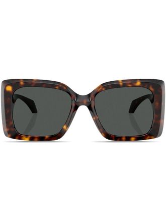 Versace Occhiali da sole oversize con placca Medusa - Marrone