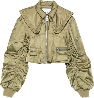 Ganni Duchess Bomber Jacket - Womens - Polyamide/Acetate/Polyurethane/Viscose