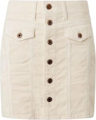 Pepe Jeans London Denim Skirts - Dames - Spijkerrokken - Beige - S - Denim - Rokken