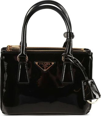 Prada Galleria leren mini-tas met handgreep - Zwart