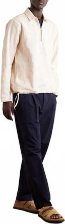 Orlebar Brown Mens Oglio Flight Of Fantasy Shirt In White Sand