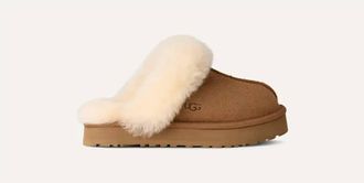 UGG Womens Disquette Platform Slip-On In Chesnut