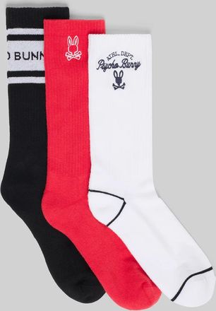 Psycho Bunny Mens 3 Pack Sport Sock 610 BITTERSWEET / O/S