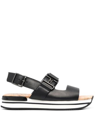 Hogan Hogan sandalen met plateauzool - Zwart