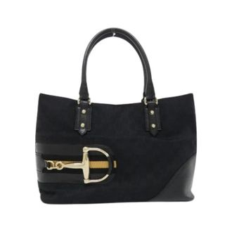 Gucci Pre-owned Handbags, female, Black, Size: ONE SIZE Pre-owned Vintage GG Canvas Handbag