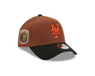 New Era New York Mets MLB Harvest World Series 1969 Brown Black 9Forty A-Frame Snapback Cap - One-Size