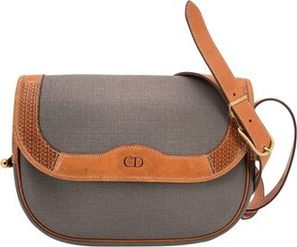 Dior Pre-owned Womens Vintage Cloth Shoulder Bag - Grey Cotton - One Size