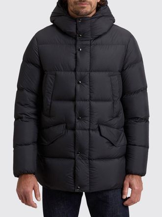 Woolrich Quilted Water-Repellent Technical Fabric Puffer Jacket with Padded Hood