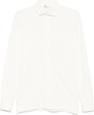 Doppiaa Cr&egrave;me Knoop-Up Klassieke Overhemd - Heren - Zakelijke Overhemden - Beige - 2XL - Overhemden