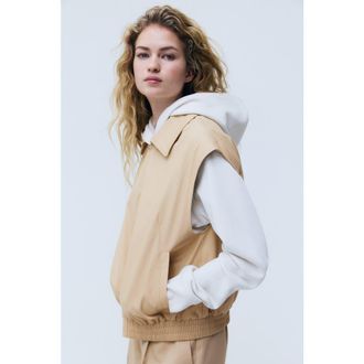 H&M Collared Cotton Gilet in Beige at Nordstrom, Size Xx-Large