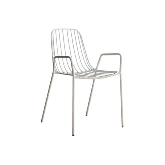 Tikamoon Sill&oacute;n de metal blanco