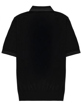 Dolce & Gabbana Silk Polo Shirt - Black