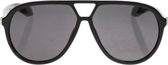Alexander McQueen Accessoires, Dames, Zwart, ONE Size, Aviator Zonnebril