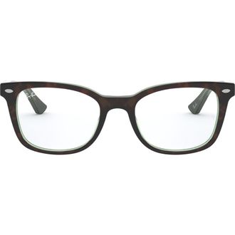 Ray-Ban 53mm Optical Glasses in Green Havana at Nordstrom