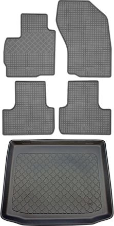 OEM Juego De Alfombrillas De Goma Para Coche Y Alfombrilla Para Maletero Para Citro&euml;n C4 Aircross Suv (5 Puertas) De Mayo De 2012 A Marzo De 2017
