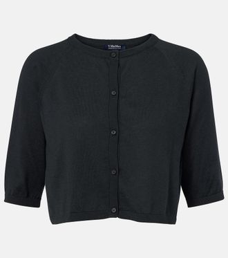 Max Mara Cropped cotton, silk and cashmere cardigan