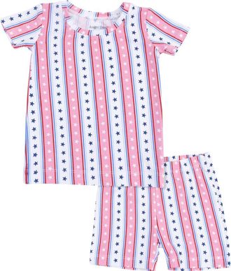 Angel Dear Stars & Stripes T-Shirt & Shorts Set in Red White Blue at Nordstrom, Size 12-18M