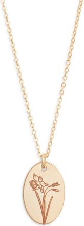 Set & Stones Louise Birth Flower Necklace in Gold/march at Nordstrom