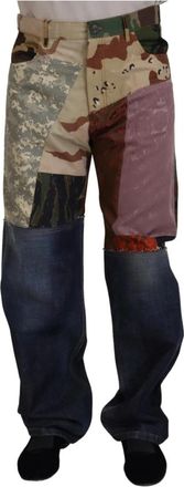 Dolce & Gabbana Patchwork Denim Jeans - Heren - Loose Fit Jeans - Veelkleurig - M - Denim - Jeans