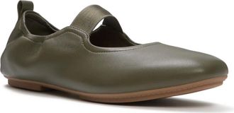 FitFlop Delicato Poise Leather Mary Janes in Deep Olive at Nordstrom, Size 7.5