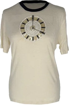Chanel 20C Lace Clock Short Sleeve T-Shirt, Size Eu 34 (Authentic Pre-Loved)
