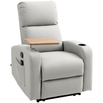 OEM Sill&oacute;n De Masaje Con 4 Modos Vibraci&oacute;n Reclinaci&oacute;n 145&deg; Mando A Distancia 77x93x105 Cm Gris Claro
