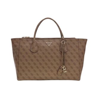 Guess Marissa Logo Tote - Dames - Shoppers - Bruin - ONE Size - Polyester - Tassen
