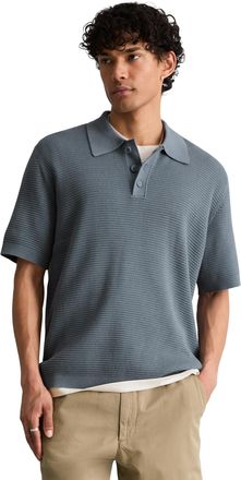 Marc O'Polo Denim Poloshirt MARC OPOLO DENIM, Herren, Gr. XXL, cadet blau, Strick, Obermaterial: 100% Baumwolle, regular fit normal, Rippb&uuml;ndchen, Shirts Poloshirt, mit