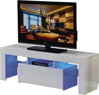 Habitat et Jardin Habitat Et Jardin - Mueble Tv Led Borda - 130 X 34 X 45 Cm - Blanco
