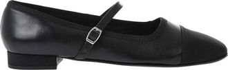 Carel Black Leather Ballet Flats