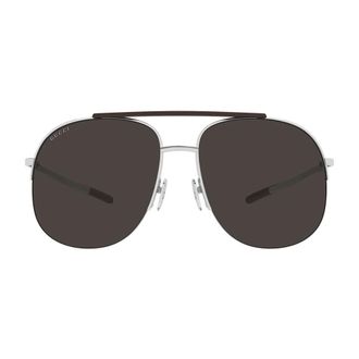 Gucci Sunglasses, unisex, Gray, Size: 61 MM Pilot Sunglasses