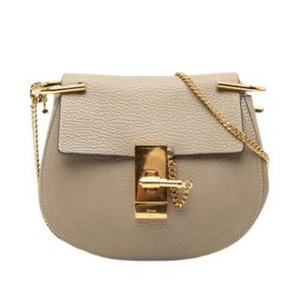 Chlo&eacute; Pre-owned Drew Cross Body Bag - Dames - Vintage Schoudertas - Beige - ONE Size - Leer - Vintage