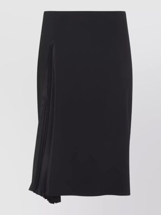 Jil Sander midi skirt asymmetric hem pleated panel