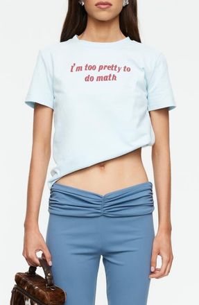 Lioness Too Pretty Asymmetric T-Shirt in Ice at Nordstrom, Size X-Large