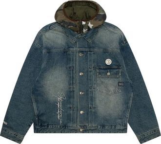 Aape By A Bathing Ape Jack met capuchon en geborduurd detail - Blauw