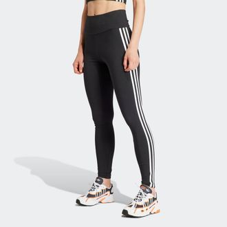 adidas Leggings ADIDAS ORIGINALS 3-STREIFEN, Damen, Gr. XS, N-Gr, schwarz, Obermaterial: 93% Baumwolle, 7% Elasthan, Hosen Leggings, mit sportlichem Style, a