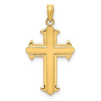 Diamond2Deal 14k Yellow Gold Passion Cross Pendant