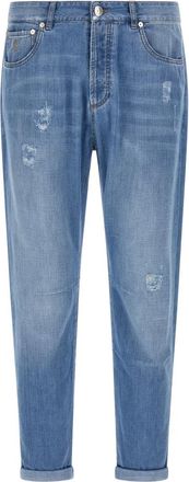 Brunello Cucinelli Heren, Jeans, Blauw, Maat: S Katoen
