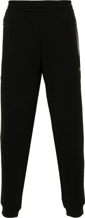 Emporio Armani rubberised logo track pants - men - Elastane/Polyester/Viscose - M - Black