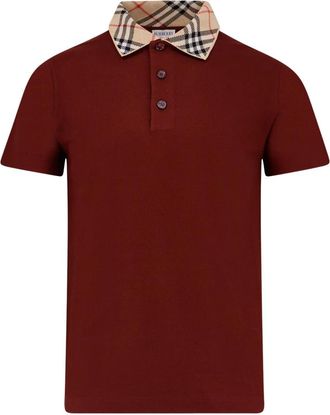 Burberry Stijlvolle T-shirts en Polos Collectie - Heren - Polos - Rood - M - Katoen - Tops
