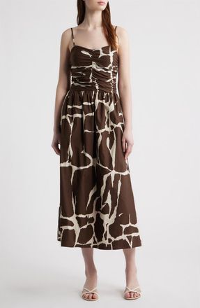 Rails Fisher Printed Midi Dress in Terra at Nordstrom, Size X-Large
